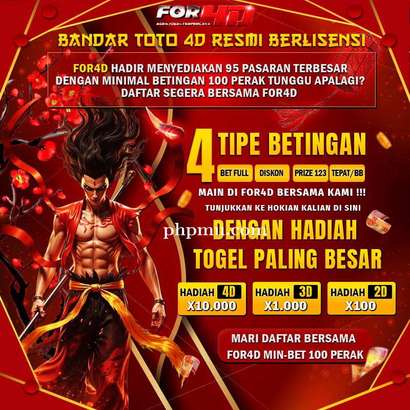 FOR4D Situs Toto 4D Terpercaya Dan Reputasi Terbaik Di Dunia Maya